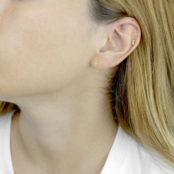 Silver Earrings with Cubir... 2