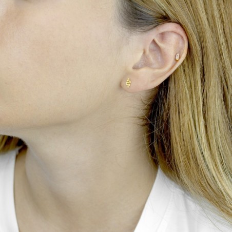 Brincos de Prata Esterlina e Zircônia