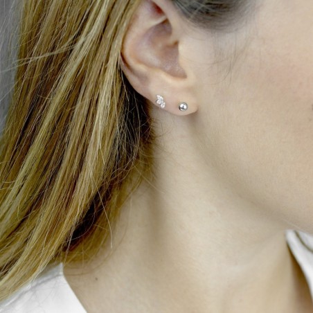 Pendientes de Plata de Ley con Zirconitas 