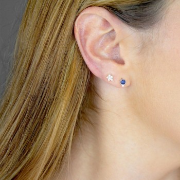 Silver Earrings with Cubir... 2