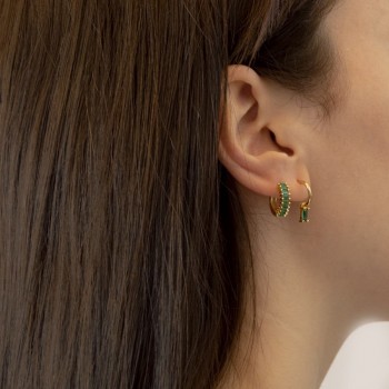 Silver Earrings with Cubir... 2