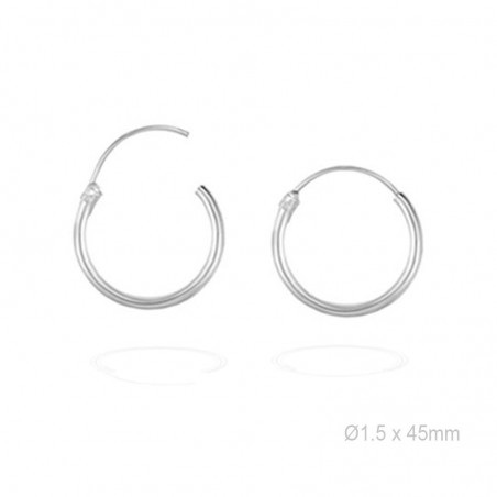 Boucles d'oreilles Argent lisse