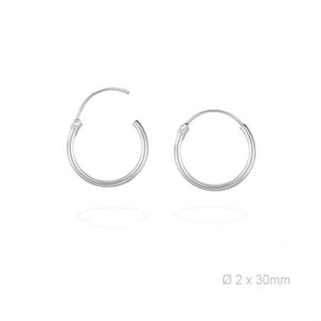 Boucles d'oreilles Argent lisse