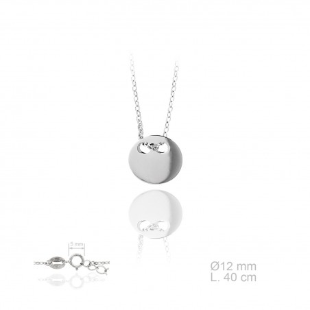 Gargantilla Plata Lisa Chapa 12mm