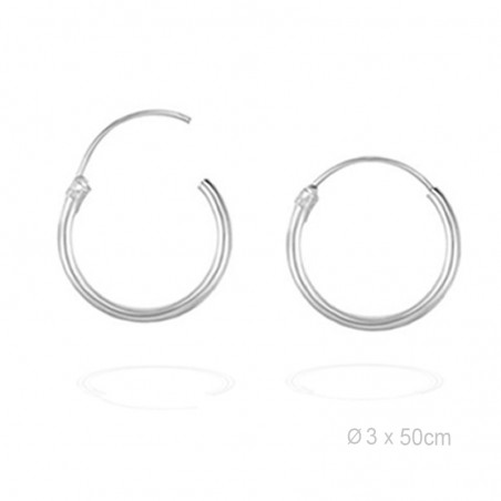Boucles d'oreilles Argent lisse