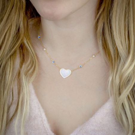 Collier en argent avec zirconite sertis