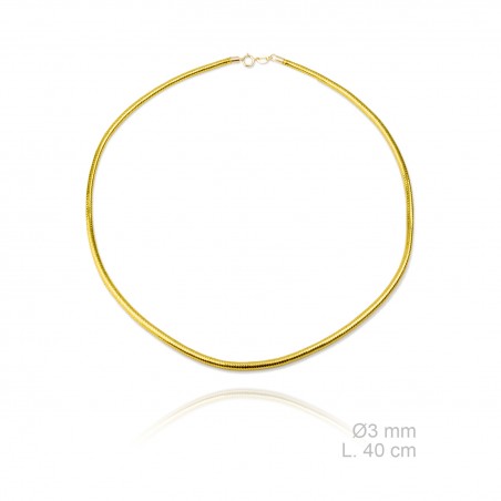 Metallic rope necklace, length: 40cm