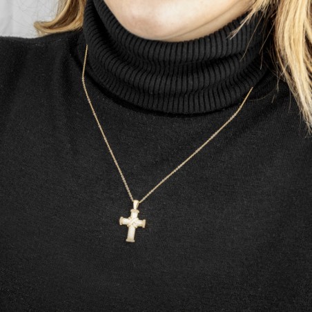 Gargantilha de prata con zirconias