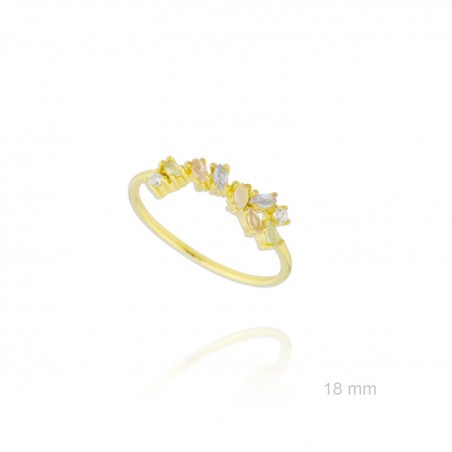 Sortija de Plata de Ley y circonita