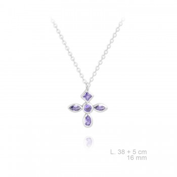 Silver Necklaces with Cubic...