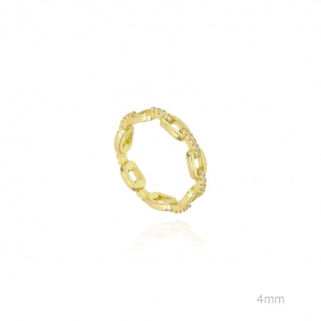 Anillo Dorado Eslabón Gucci Circ