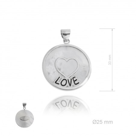 Colgante Nácar Corazón "Love"