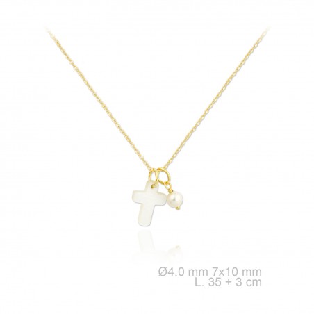 Gargantilha em Prata Esterlina e Nácar (Madrepérola)