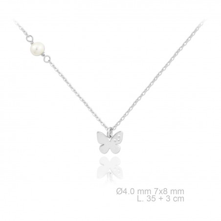 Gargantilla de Plata de Ley y nácar