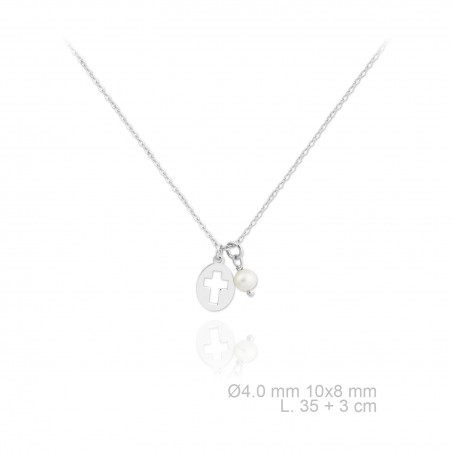 Gargantilha em Prata Esterlina e Nácar (Madrepérola)