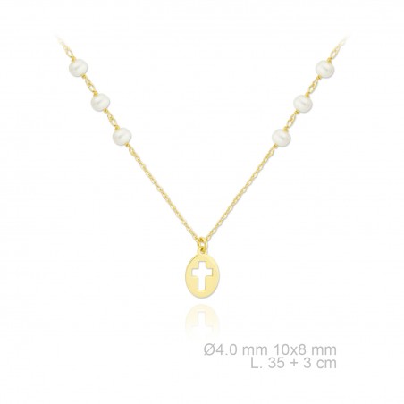 Gargantilla de Plata de Ley y nácar