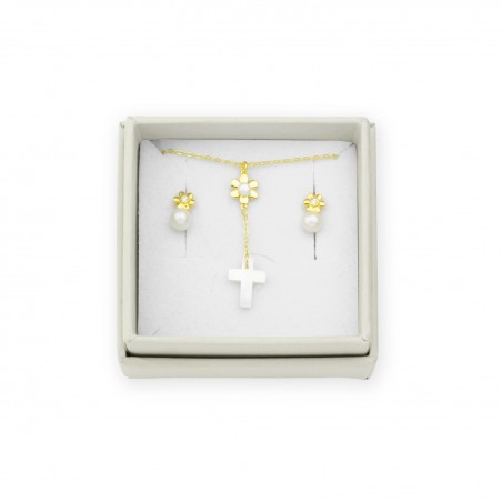 Argent Sterlin Pack - Boucles d'oreilles et tour de cou