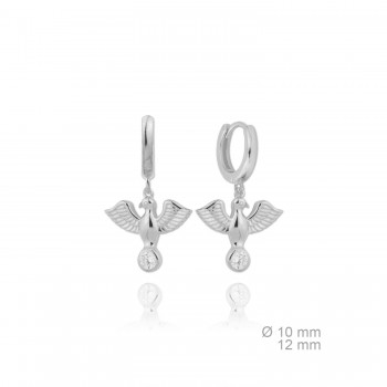 Silver Earrings with Cubir...