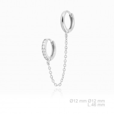 Silver Earrings with Cubir Zirconium