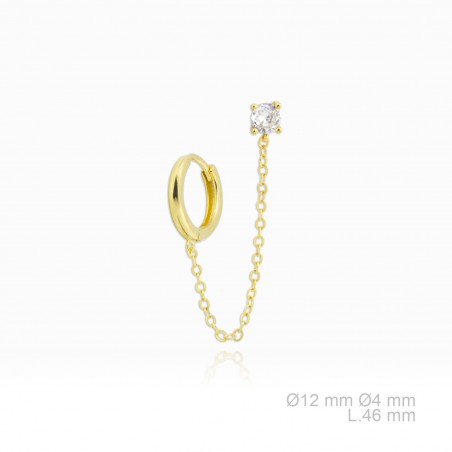 Brincos de Prata Esterlina e Zircônia