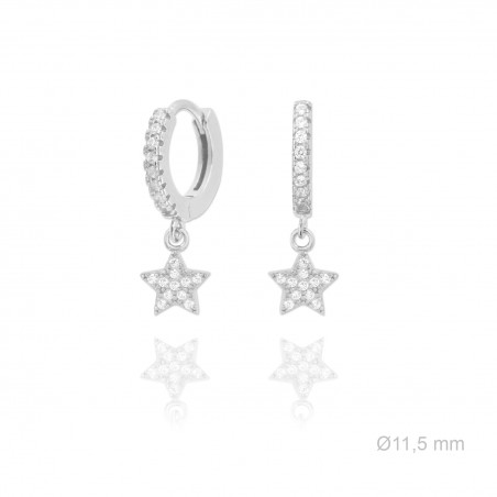 Boucles d'oreilles en Argent avec oxyde de zirconium