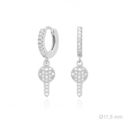 Boucles d'oreilles en Argent avec oxyde de zirconium