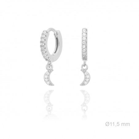 Boucles d'oreilles en Argent avec oxyde de zirconium