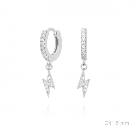 Silver earrings with cubic zirconium