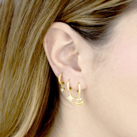 Silver earrings with cubic zirconium