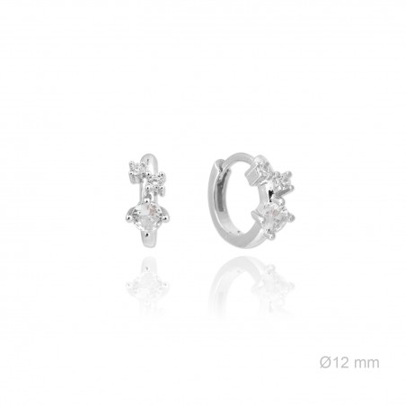 Boucles d'oreilles en Argent avec oxyde de zirconium