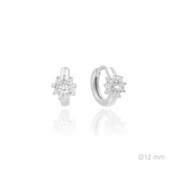 Silver earrings with cubic...