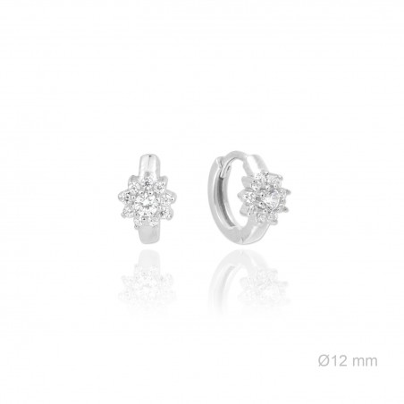 Boucles d'oreilles en Argent avec oxyde de zirconium