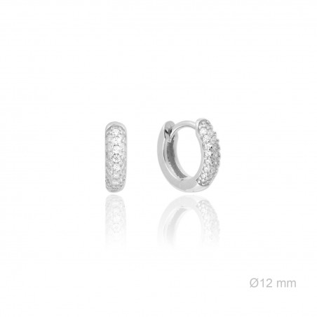 Silver earrings with cubic zirconium