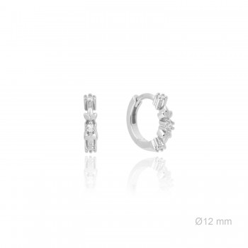 Silver earrings with cubic...