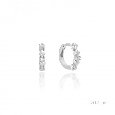 Boucles d'oreilles en Argent avec oxyde de zirconium