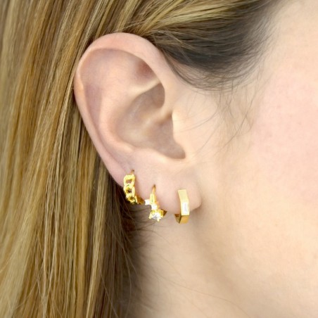 Pendientes de Plata de Ley y circonitas