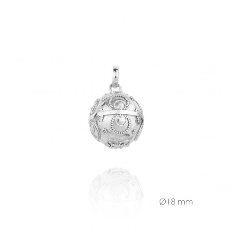 Llamador de Ángel de Plata de Ley 18mm