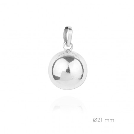 Llamador de Ángel de Plata de Ley 21mm