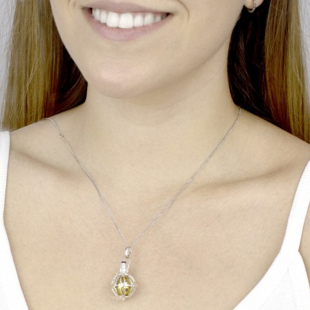 Llamador de Ángel de Plata de Ley 17mm