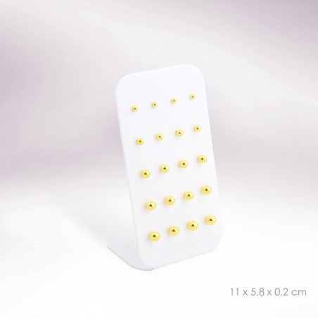 Présentoir - 10 paires de boucles d'oreilles (fermoir poussette)