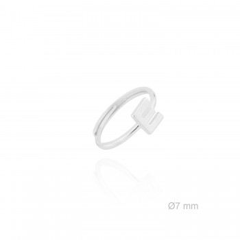 Silver ring | Letter E