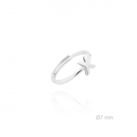 Anel de Prata Esterlina | Letra X