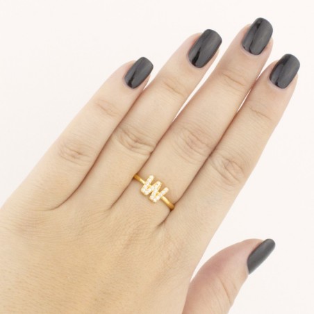 Anel de Prata Esterlina | W