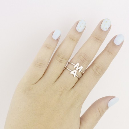Bague en Argent | Lettre A