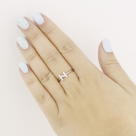 Bague en Argent | Lettre H