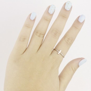 Silver ring | Letter I 2