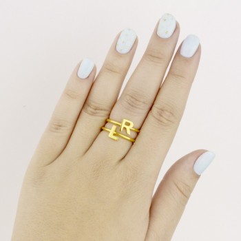 Silver ring | Letter L 2