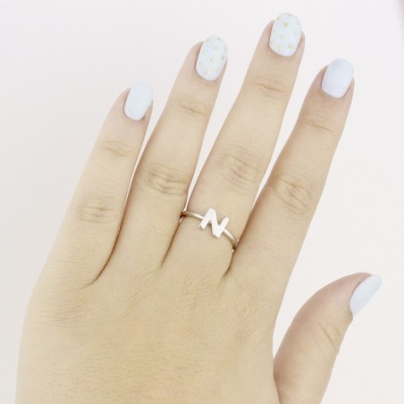 Bague en Argent | Lettre N