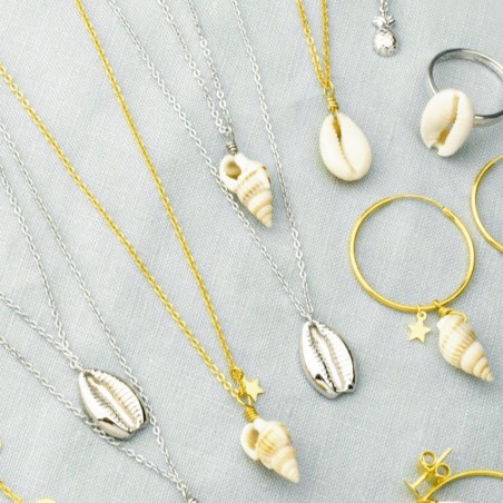 Silver Necklaces with Mother of Pearl 