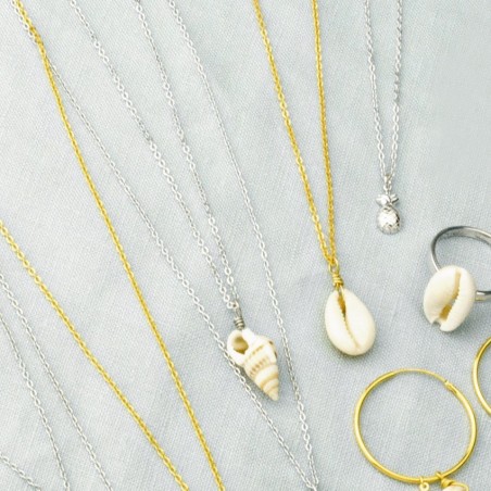 Gargantilla Concha Natural Dorada